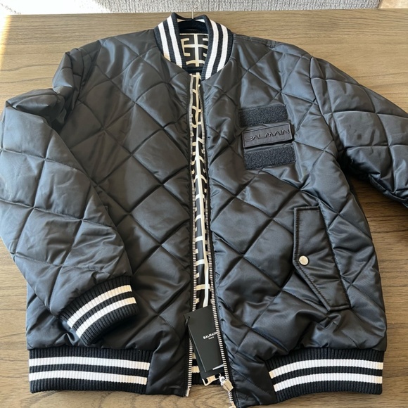 Balmain reversable quilted bomber jacket - Picture 5 of 14